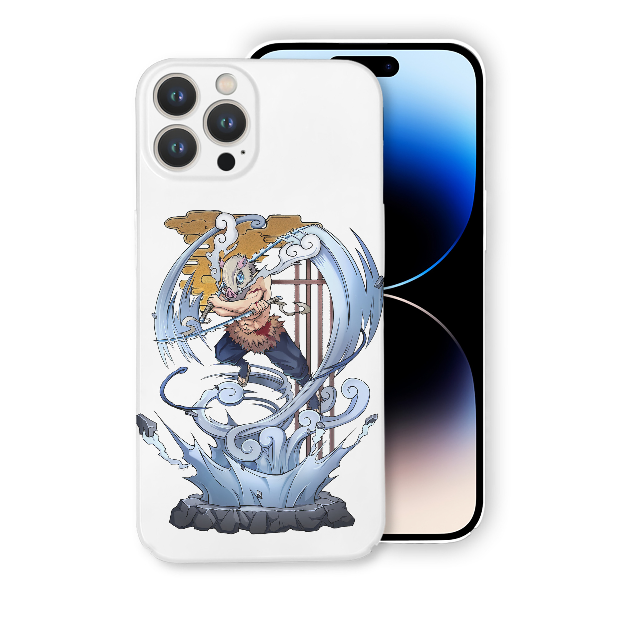 （画像用） 鬼滅の刃（きめつのやいば）嘴平 伊之助／はしびら いのすけ Hashibira Inosuke 【iPhone 14シリーズ対応】ハードケース